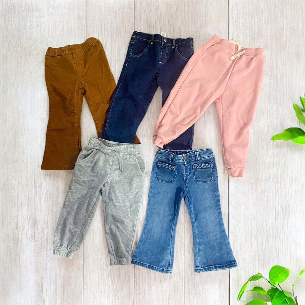 Size 2 T toddler girl pants lot